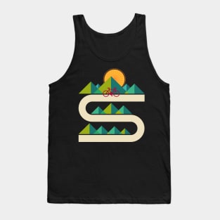 Bike Geometric Landscape Tank Top